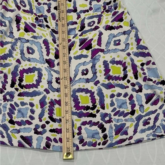 Title Nine Dream Athletic Dress White
Purple Watercolor Geometric Print Size S - Picture 8 of 9